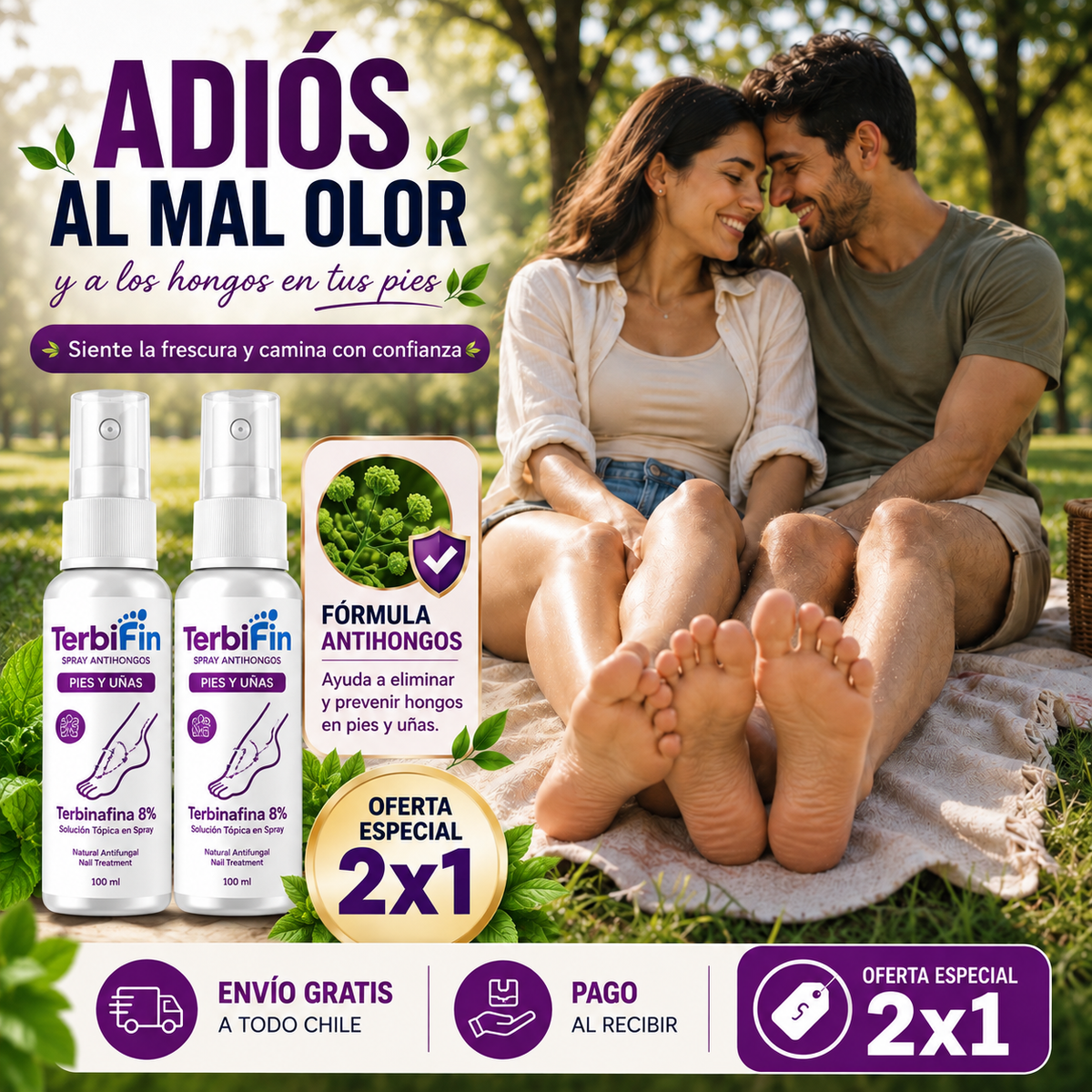 Terbifin Spray Antihongos 8% Terbinafina